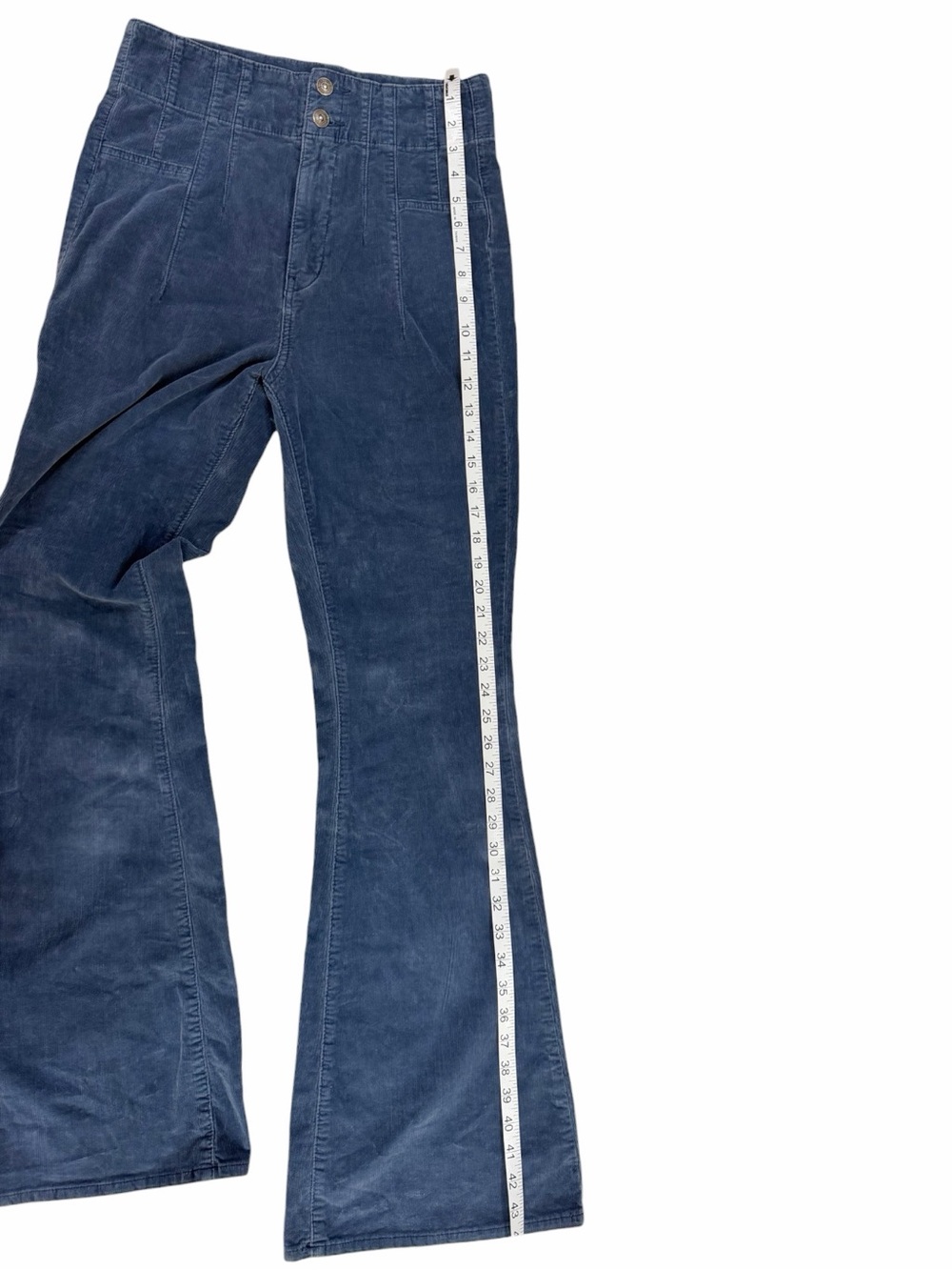 Free People We The Free Jayde Flare Corduroy Pants Slate Blue Size 29 - Picture 11 of 11